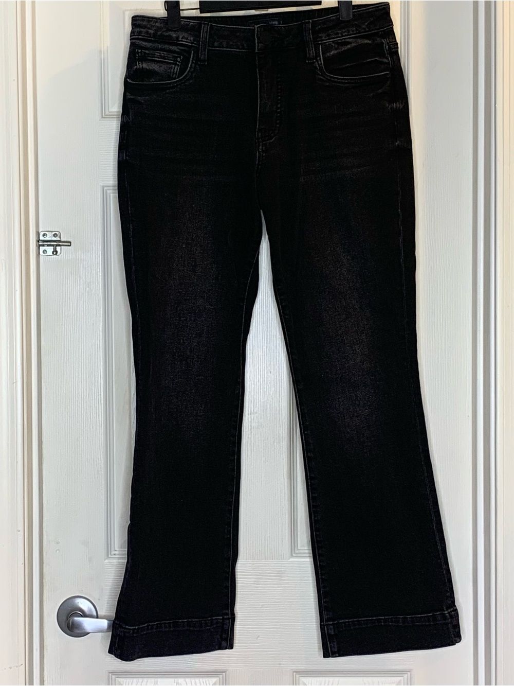 Kut From the Kloth Kelsey Fab Ankle Flare High Rise Jeans Black Size 6